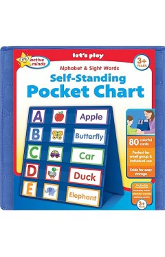 Active Minds - Alphabet &amp; Sight Words Self-Standing Pocket Chart Pamphlet